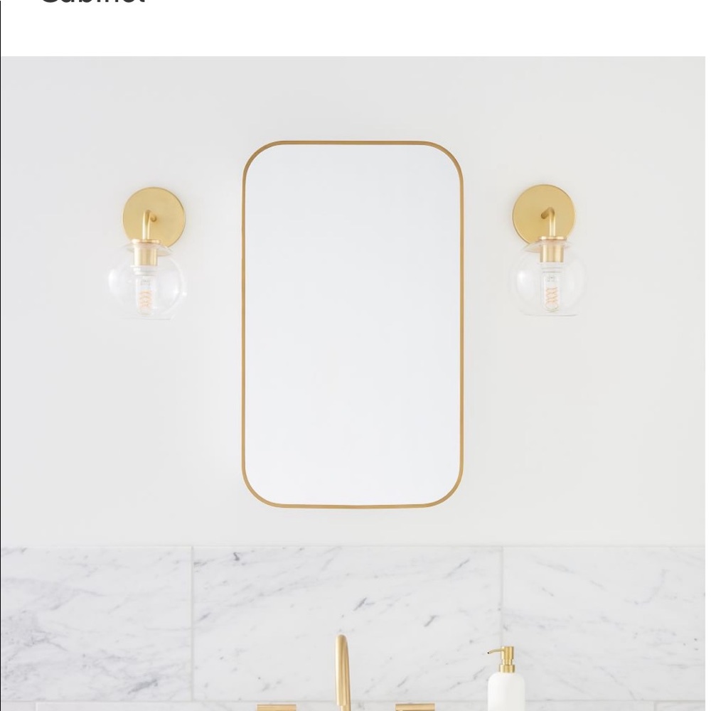 West Elm Mirror/Medicine Cabinet and Towel Bar